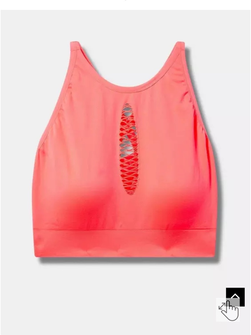 New! Torrid sz 2 2X XO Seamless High-Neck Bralette Coral Pink Bra